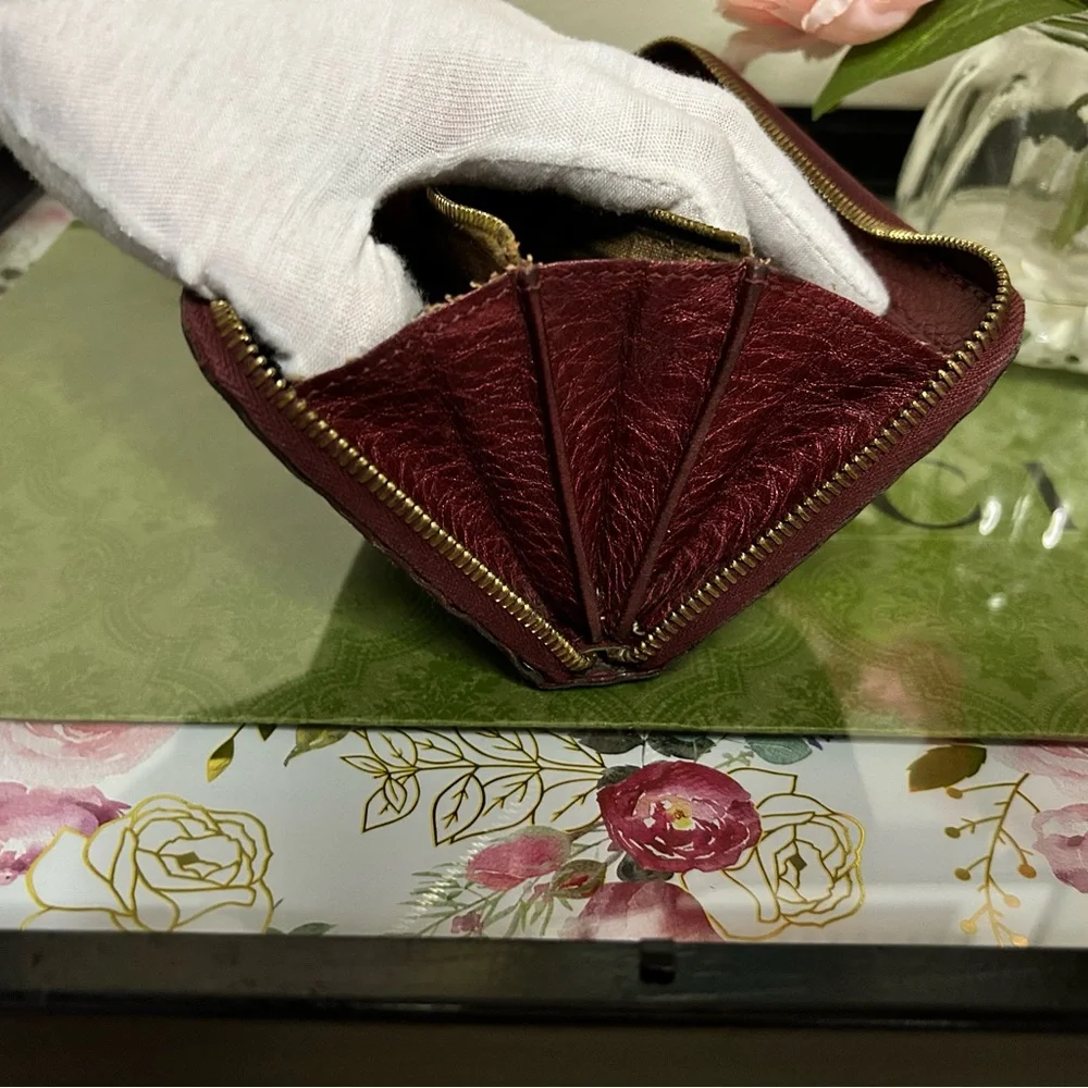 Fendi Selleria Deep Burgundy Leather Wallet